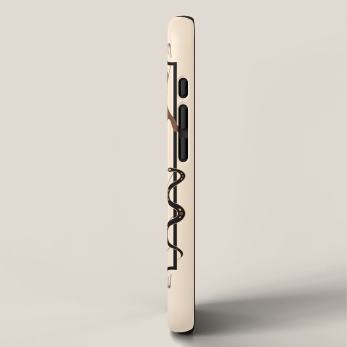 Burning Daylight - Black, Cream, Rust iPhone Case Gallery Image 2
