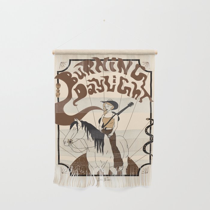 Burning Daylight - Black, Cream, Rust Wall Hanging Gallery Image 1