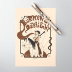 Burning Daylight - Black, Cream, Rust Wrapping Paper Gallery Image 1
