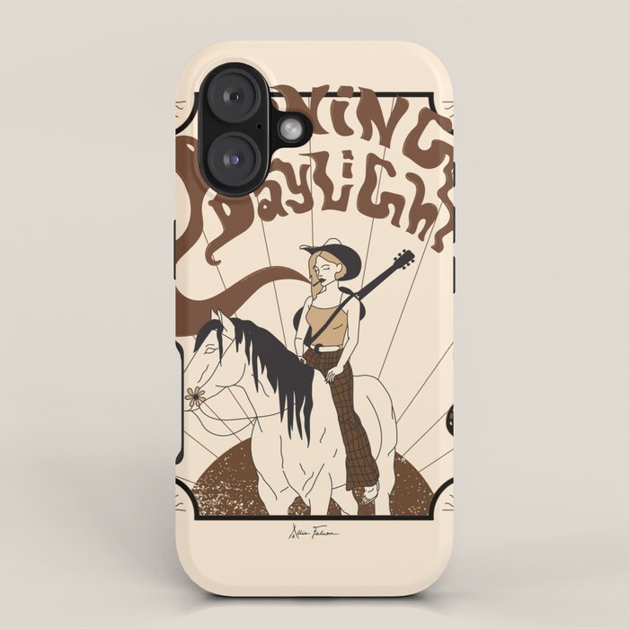Burning Daylight - Black, Cream, Rust iPhone Case Gallery Image 1