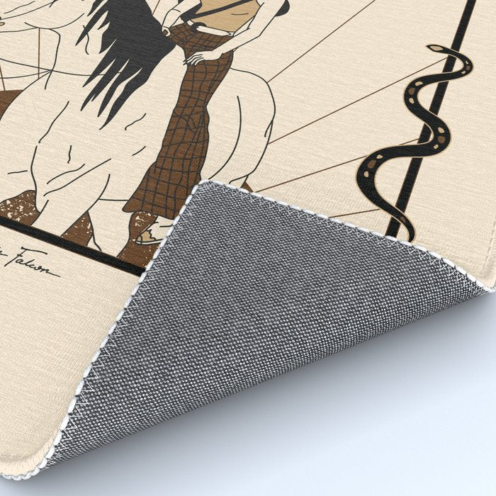 Burning Daylight - Black, Cream, Rust Rug Gallery Image 4