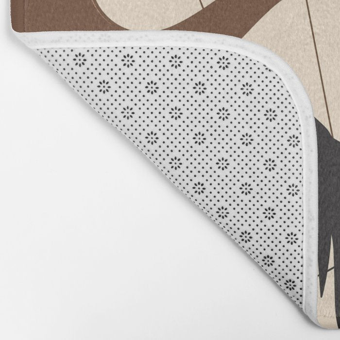 Burning Daylight - Black, Cream, Rust Bath Mat Gallery Image 2