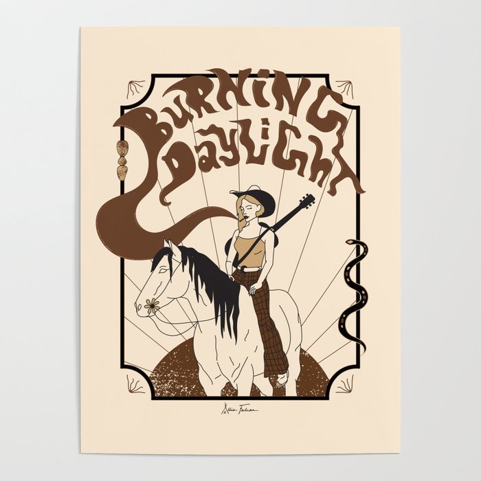 Burning Daylight - Black, Cream, Rust Poster Gallery Image 4