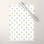 Colorful spring flower art pattern Wrapping Paper Gallery Image 1