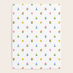 Colorful spring flower art pattern Poster Gallery Image 4