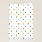 Colorful spring flower art pattern Stationery Card Gallery Image 2