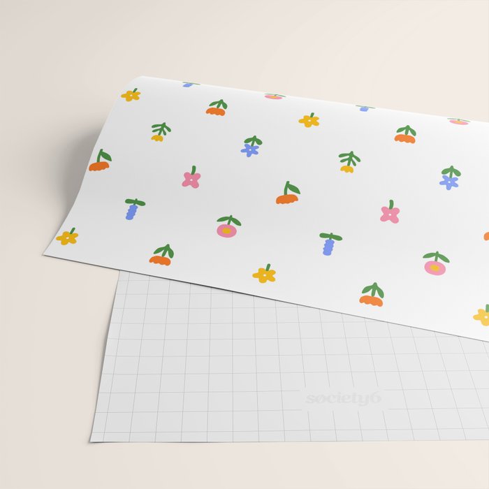 Colorful spring flower art pattern Wrapping Paper Gallery Image 2