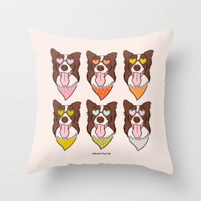 Rainbow Dog Throw Pillow Gallery Image 6