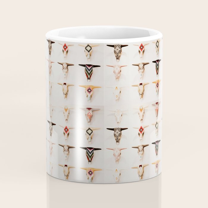 Bull Skulls - Mexican Folk Art Coffee Mug Gallery Image 4