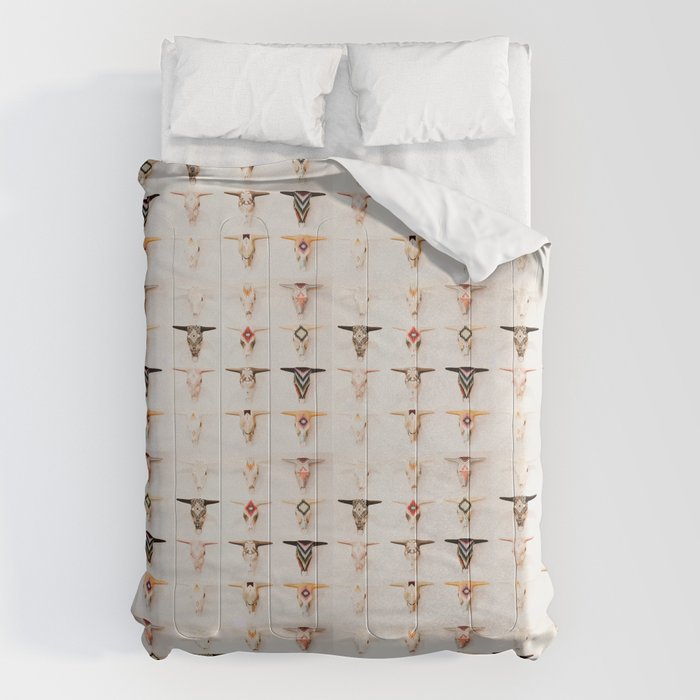 Bull Skulls - Mexican Folk Art Comforter Gallery Image 1