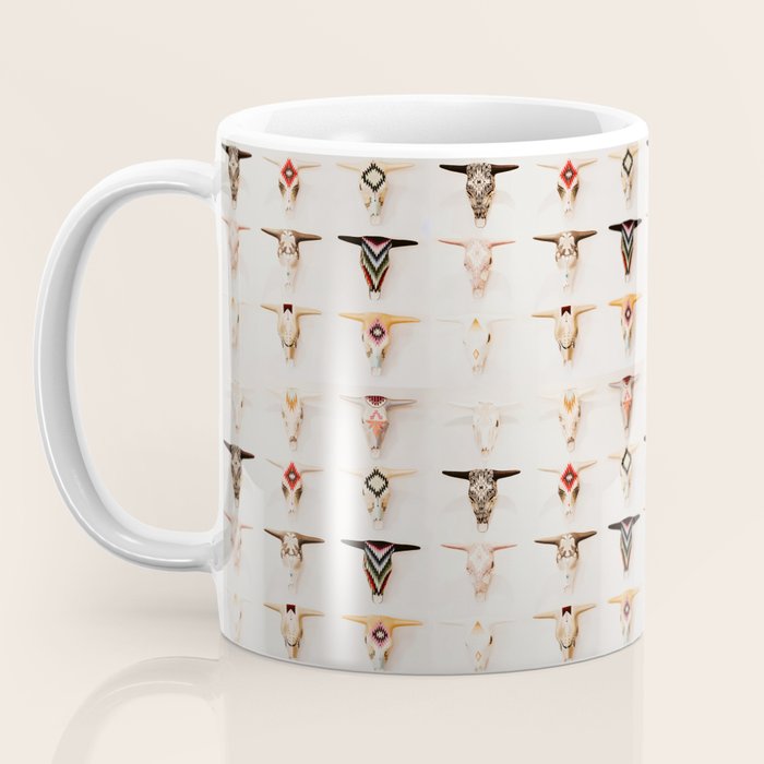 Bull Skulls - Mexican Folk Art Coffee Mug Gallery Image 3