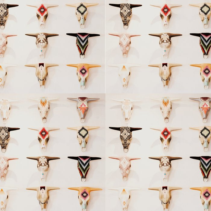 Bull Skulls - Mexican Folk Art Coffee Mug Gallery Image 2