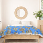 Sonora - blue, yellow, black, and white Duvet Cover Gallery Image 3