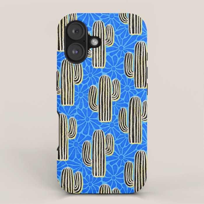 Sonora - blue, yellow, black, and white iPhone Case Gallery Image 1