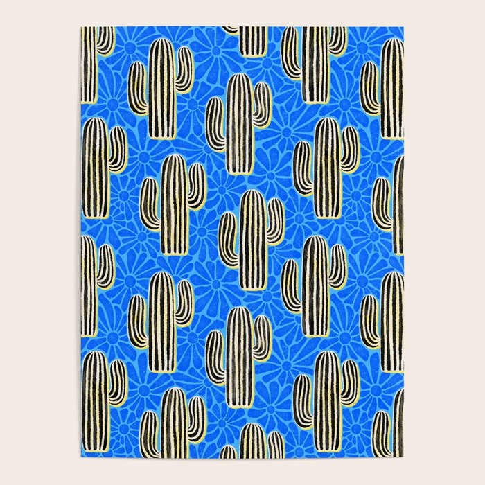 Sonora - blue, yellow, black, and white Poster Gallery Image 4