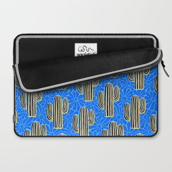 Sonora - blue, yellow, black, and white Laptop Sleeve Gallery Image 2