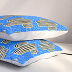 Sonora - blue, yellow, black, and white Pillow Sham Gallery Image 3