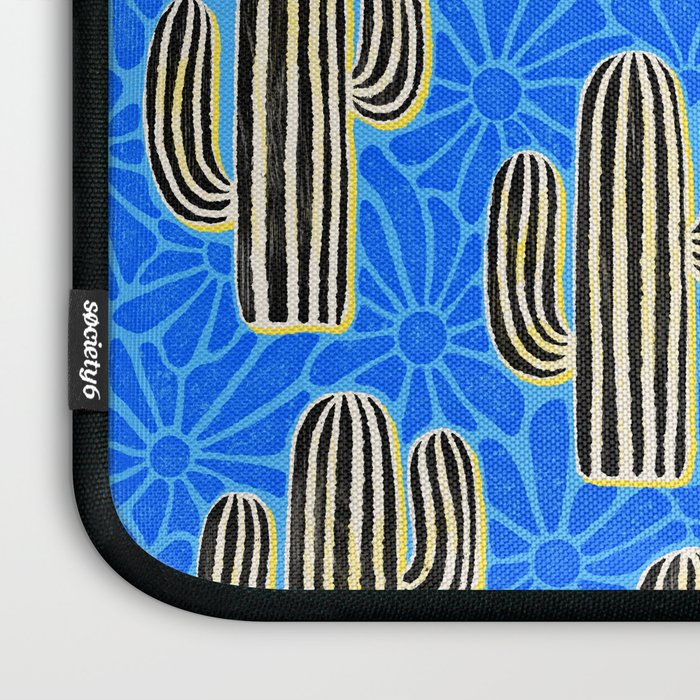 Sonora - blue, yellow, black, and white Laptop Sleeve Gallery Image 3