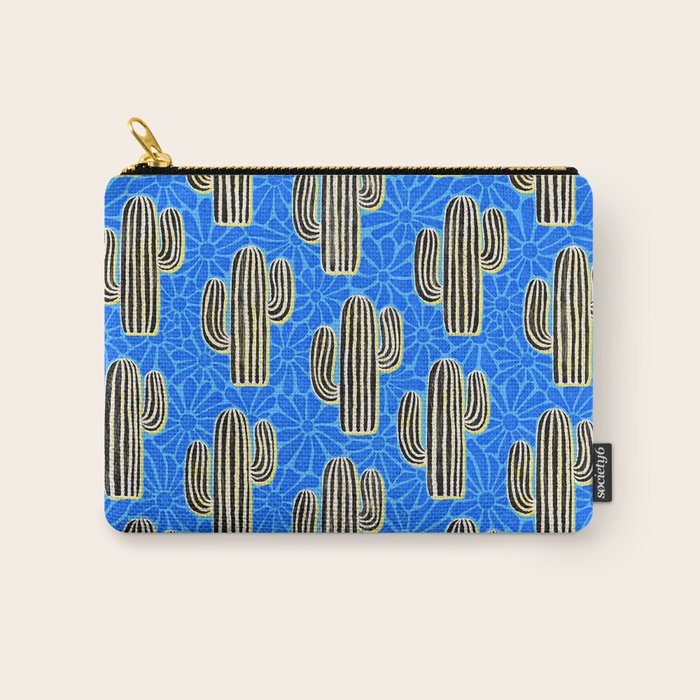 Sonora - blue, yellow, black, and white Carry All Pouch Gallery Image 1