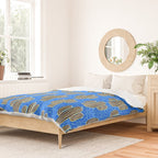 Sonora - blue, yellow, black, and white Duvet Cover Gallery Image 2