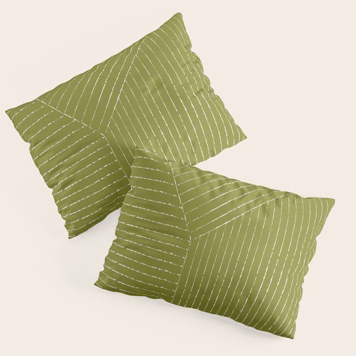 Lines (Matcha Green) Pillow Sham Gallery Image 1
