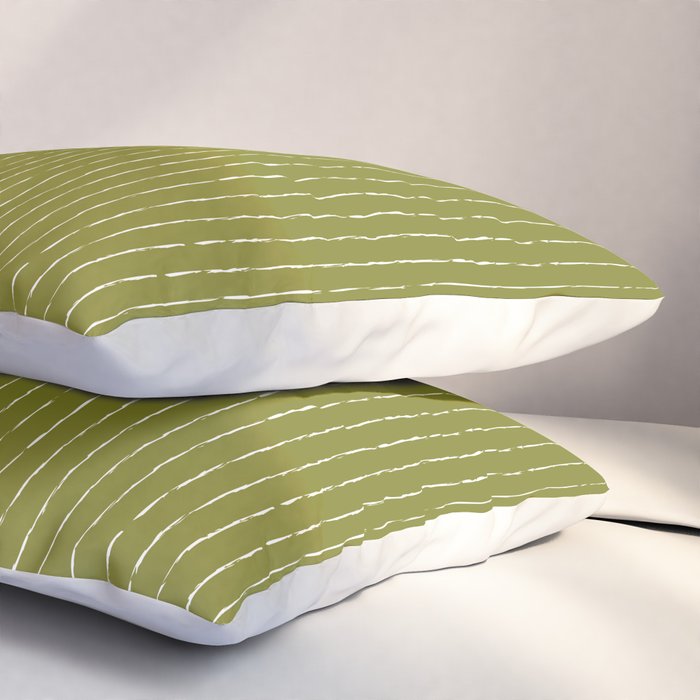 Lines (Matcha Green) Pillow Sham Gallery Image 3