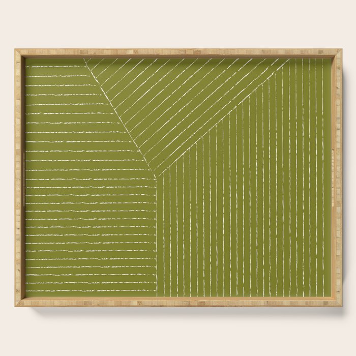 Lines (Matcha Green) Serving Tray Gallery Image 1