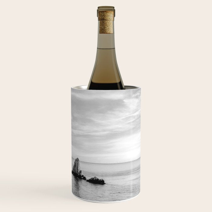 Black and White Ocean Wine Chiller Gallery Image 3