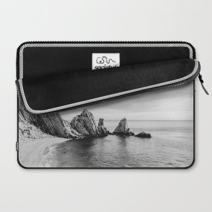 Black and White Ocean Laptop Sleeve Gallery Image 2