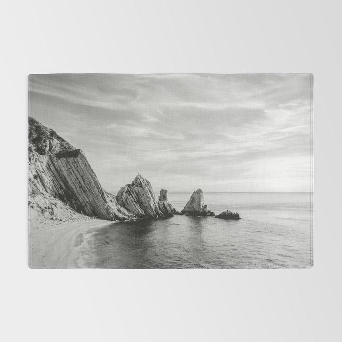 Black and White Ocean Rug Gallery Image 2