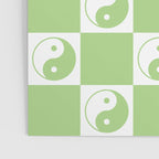 Yin Yang Checker in Green and White Poster Gallery Image 3
