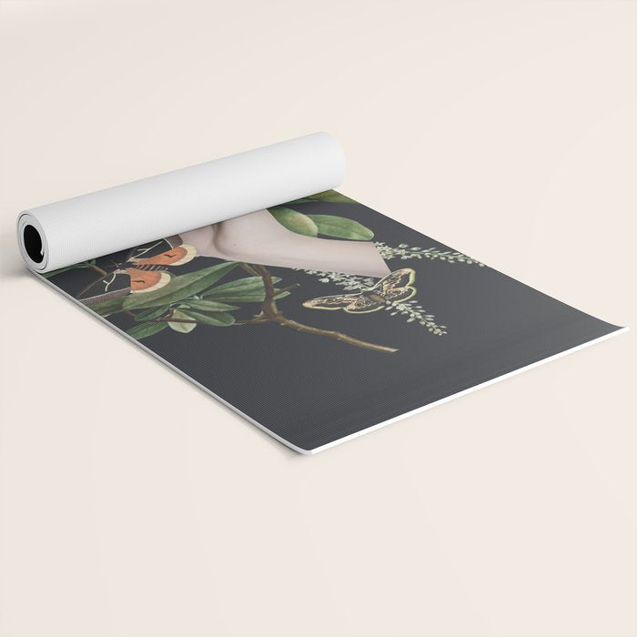 Minimal Collage/ Hand, Plants and Butterflies 7 Yoga Mat Gallery Image 2