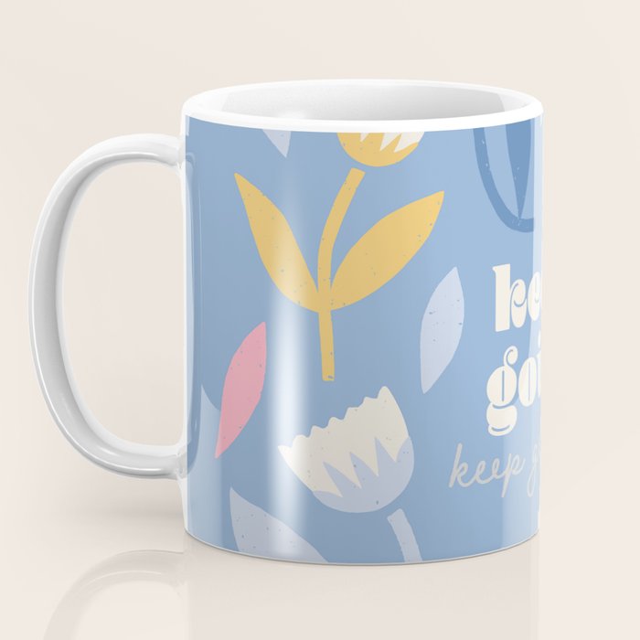 Keep Going, Keep Growing - Blue Coffee Mug Gallery Image 3