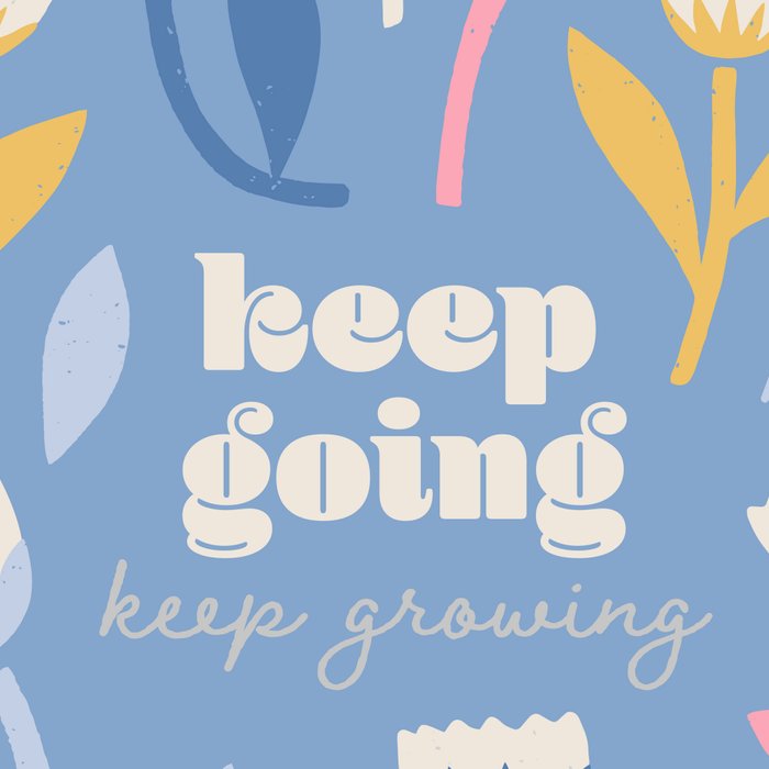 Keep Going, Keep Growing - Blue Coffee Mug Gallery Image 2