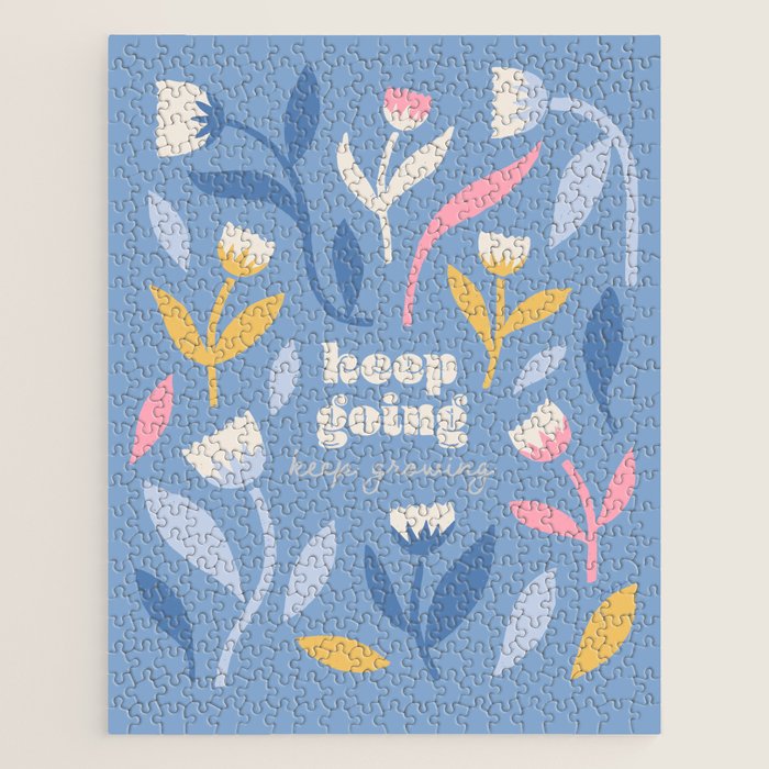 Keep Going, Keep Growing - Blue Jigsaw Puzzle Gallery Image 1
