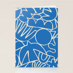 Blue organic nature art shape paint pattern Stationery Card Gallery Image 2