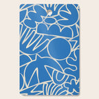 Blue organic nature art shape paint pattern Cutting Board Gallery Image 1