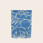 Blue organic nature art shape paint pattern Wall Hanging Gallery Image 1