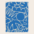 Blue organic nature art shape paint pattern Poster Gallery Image 4