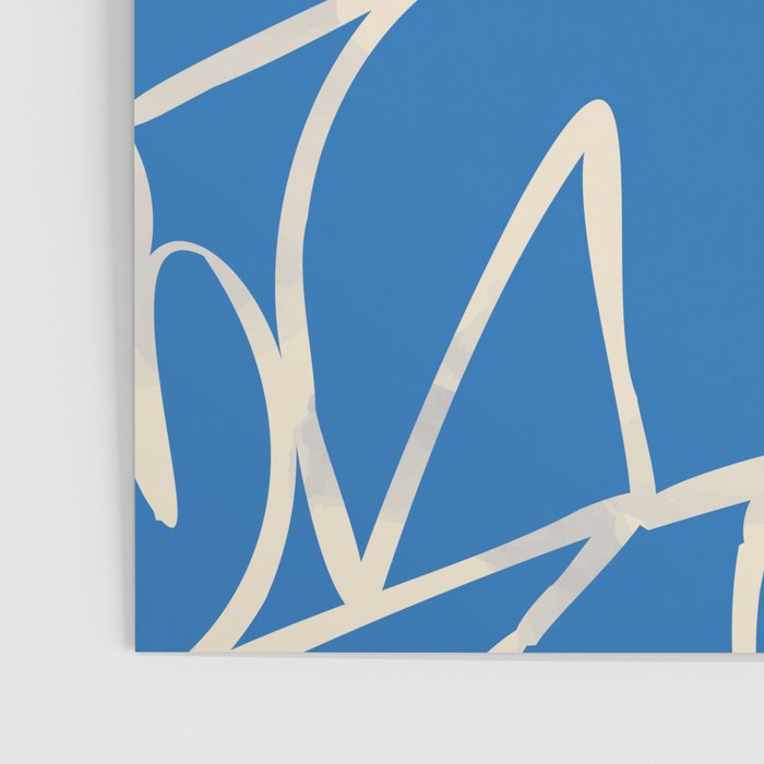 Blue organic nature art shape paint pattern Poster Gallery Image 3