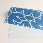 Blue organic nature art shape paint pattern Wrapping Paper Gallery Image 2