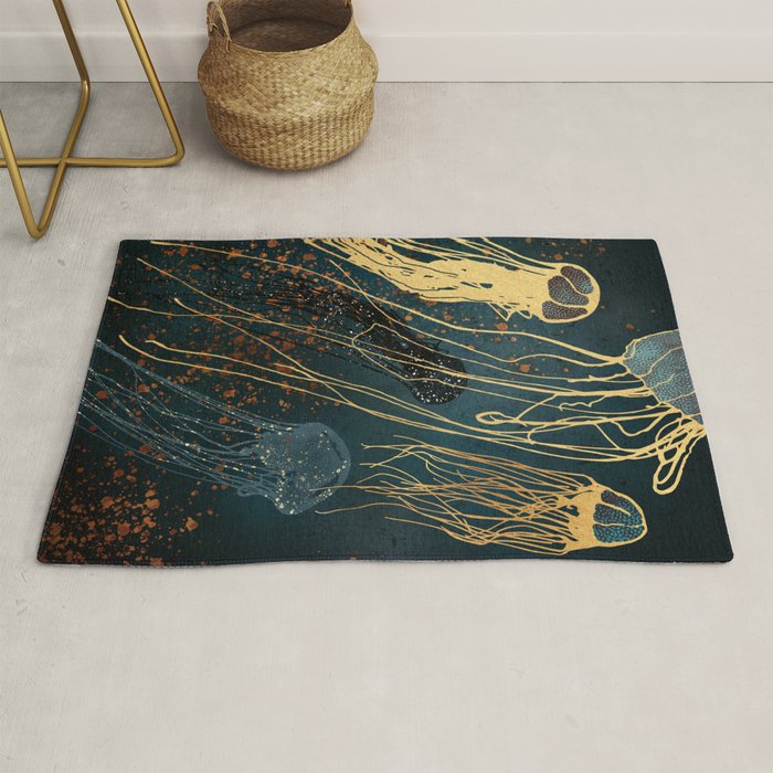 Metallic Jellyfish Rug Gallery Image 1