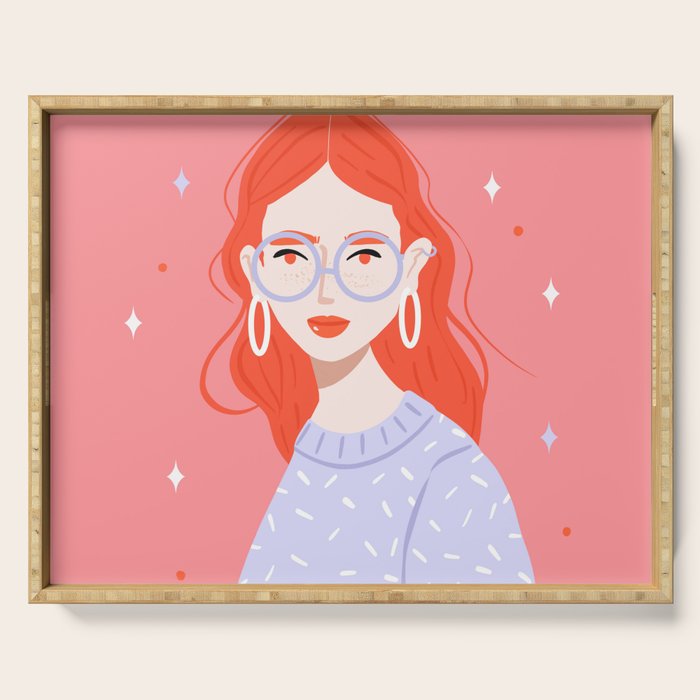 Red Beauty Serving Tray Gallery Image 1