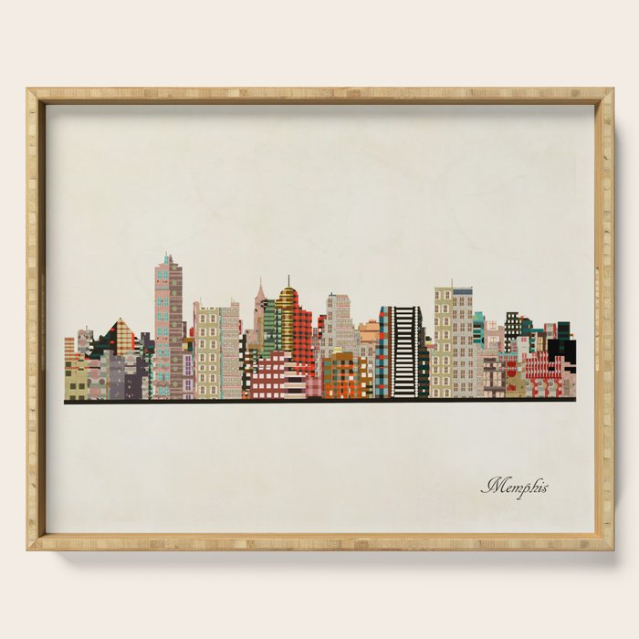 memphis skyline Serving Tray Gallery Image 1