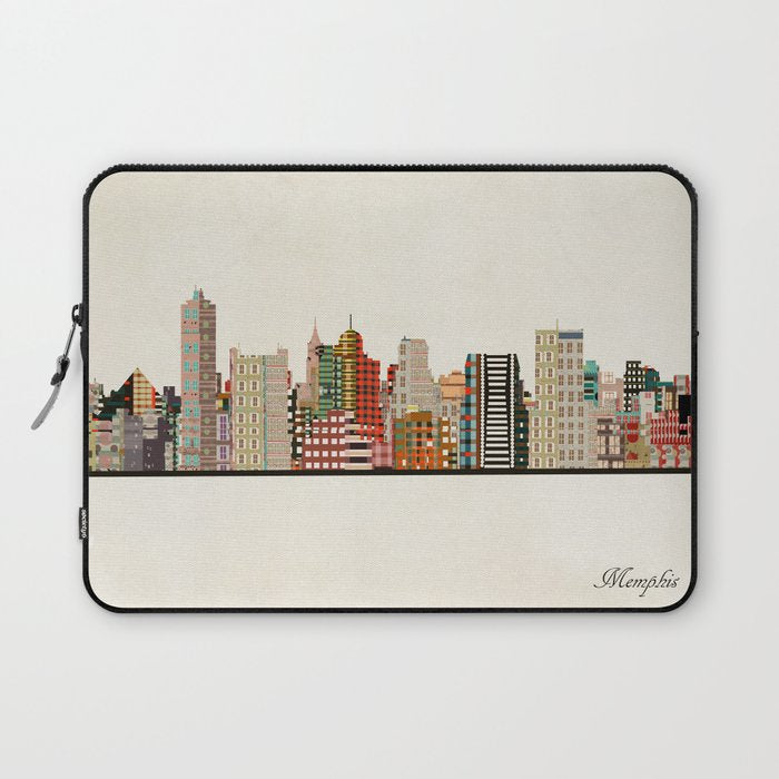 memphis skyline Laptop Sleeve Gallery Image 1