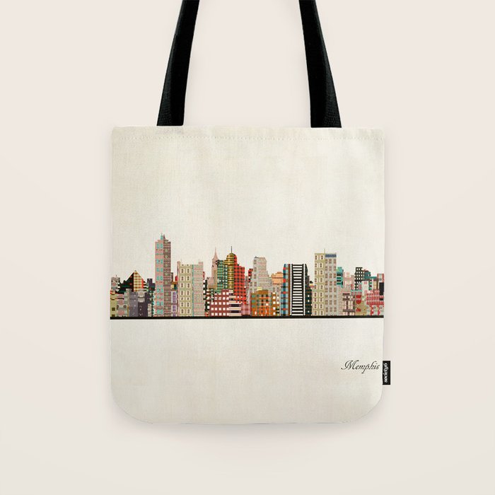 memphis skyline Tote Bag Gallery Image 1