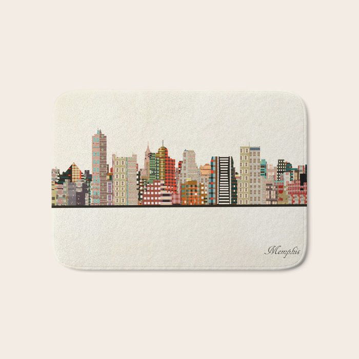memphis skyline Bath Mat Gallery Image 1