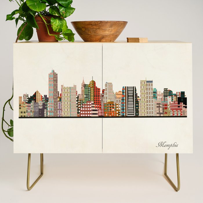 memphis skyline Credenza Gallery Image 1