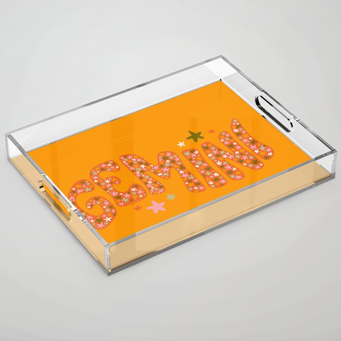 Starry Gemini Acrylic Tray Gallery Image 1