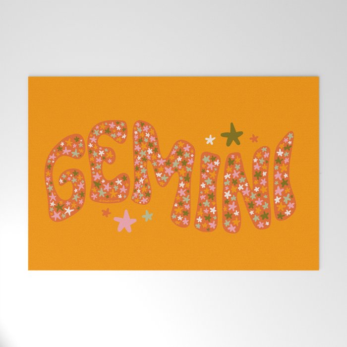 Starry Gemini Welcome Mat Gallery Image 1